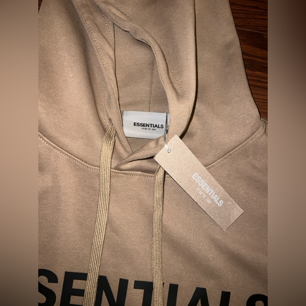 Fear of God Essentials Hoodie Mens In Brown Size Medium - Picture 4 of 11